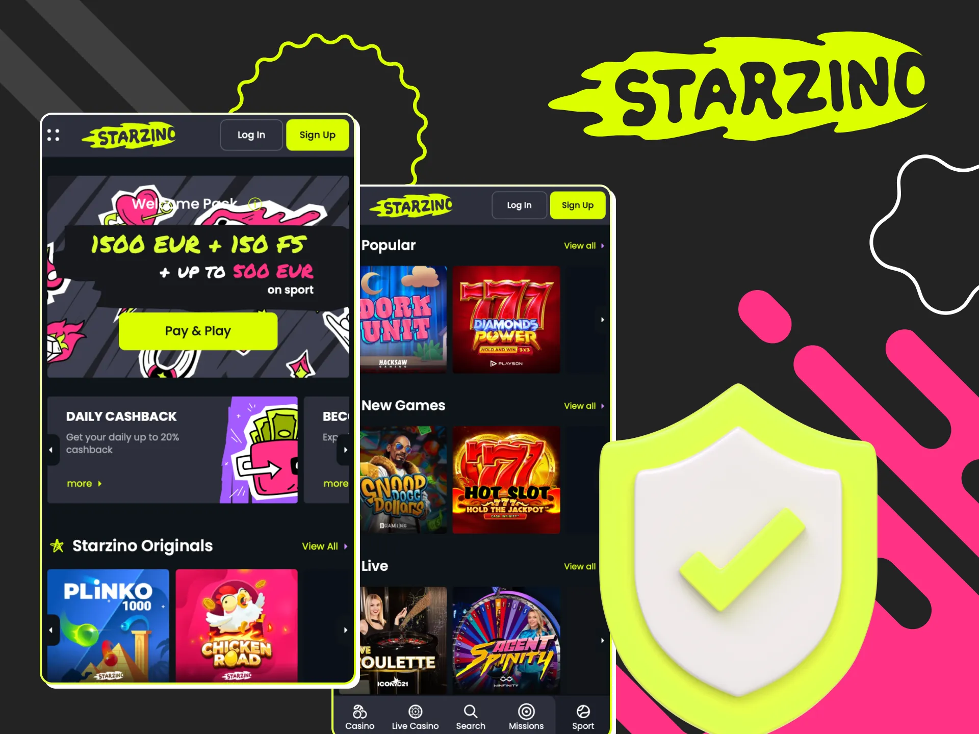 Over welke goklicentie beschikt online casino Starzino.